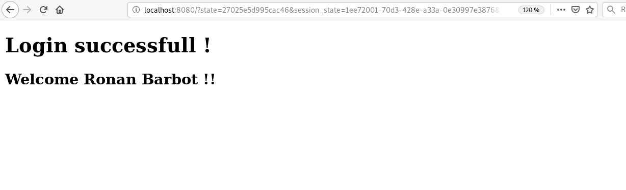 Maintenant vous êtes authentifiés ! Maintenant vous êtes authentifiés !
